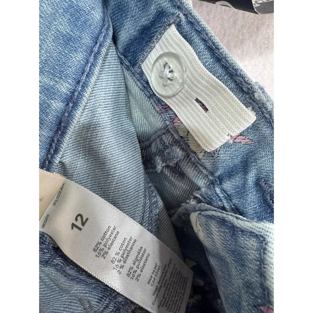 OshKosh B'gosh Kids Jeans Size 12 Unicorn‎ Print Denim Stretch Pants Girls New